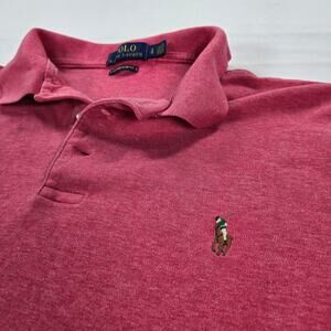 Polo Ralph Lauren Custom‎ Slim Fit Short Sleeve Red Polo Shirt Men's Size Large